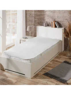 Baumwolle, Molton Matratzenauflage wasserdicht/kochfest Cottbus in weiß