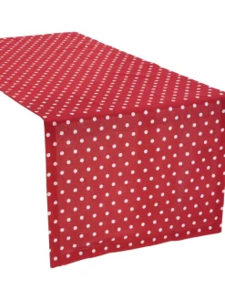 Baumwolle Tischläufer Orlando in rot