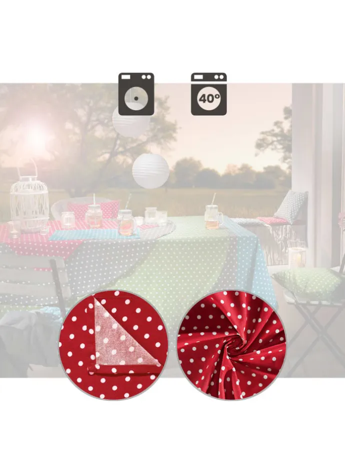 Baumwolle Tischläufer Orlando in rot