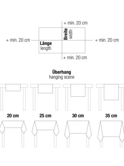 Baumwolle Tischläufer Orlando in rot