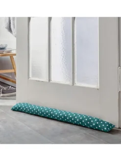 Baumwolle Zugluftstopper Orlando in petrol