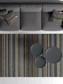 Baumwoll-Teppich in Bunt