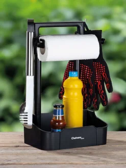 BBQ-Organizer in Schwarz - (B)19 x (H)45 x (T)30,5 cm