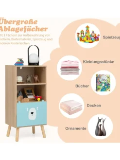 Bücherregal 3 Ebenen in Gelb