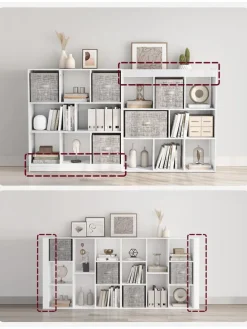Bücherregal in Weiß - (B)97,5 x (H)100 x (T)30 cm