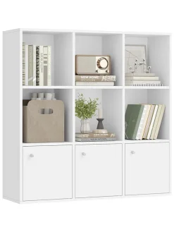 Bücherregal in Weiß - (B)97,5 x (H)97,5 x (T)29 cm