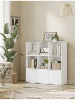 Bücherregal in Weiß - (B)97,5 x (H)97,5 x (T)29 cm