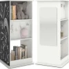 Bücherregal Kinder drehbar mit Tafel & Spiegel in Weiß
