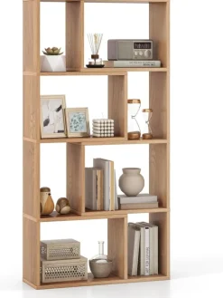 Bücherregal mit 4 Ebenen in Hellbraun