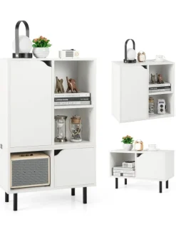 Bücherregal stapelbar in Weiß