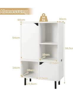 Bücherregal stapelbar in Weiß