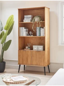 Bücherregal TIMMINS in Braun - (W) 90 x (H) 190 x (L) 39 cm