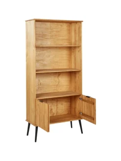 Bücherregal TIMMINS in Braun - (W) 90 x (H) 190 x (L) 39 cm