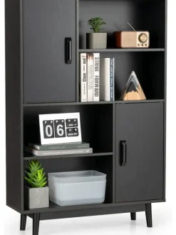 Bücherschrank in Schwarz