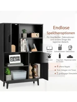 Bücherschrank in Schwarz