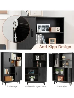 Bücherschrank in Schwarz