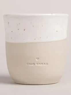 Becher "Ciao Kakao" in Beige/ Weiß - 320 ml