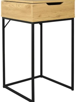 Beistelltisch "Abbott" in Natur/ Schwarz - (B)45 x (H)77 x (T)45 cm