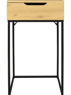 Beistelltisch "Abbott" in Natur/ Schwarz - (B)45 x (H)77 x (T)45 cm