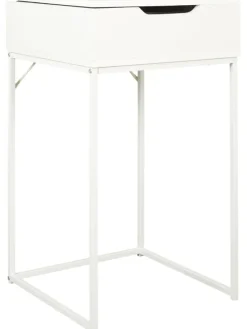 Beistelltisch "Abbott" in Weiß - (B)45 x (H)77 x (T)45 cm