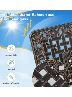 Beistelltisch Aluminiumguss 53cm in Bronze