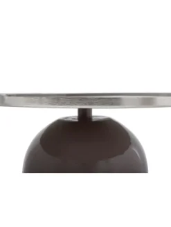 Beistelltisch Art Deco in grau - silber