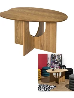 Beistelltisch "Calypso" in Hellbraun - (B)80 x (H)43 x (T)60 cm