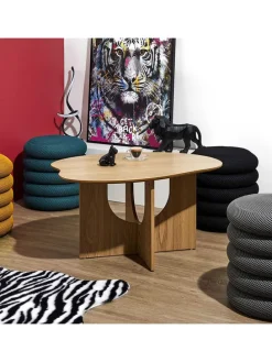 Beistelltisch "Calypso" in Hellbraun - (B)80 x (H)43 x (T)60 cm