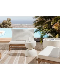 Beistelltisch CAORIA in Weiß - (W) 40 x (H) 46 x (L) 40 cm