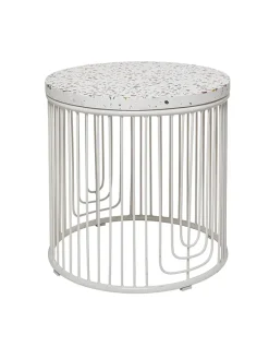 Beistelltisch "Cap" in Weiß - (H)50 x Ø 20 cm