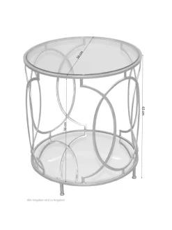 Beistelltisch Elke in goldfarben