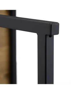 Beistelltisch 2er Set in Holzoptik/ Schwarz