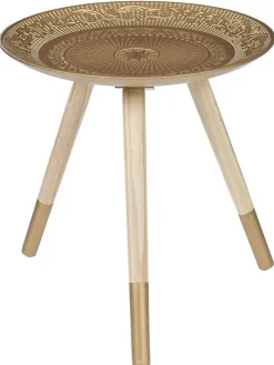 Beistelltisch in Gold - (H)42 x Ø 40 cm