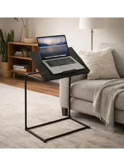 Beistelltisch in Schwarz - (B)55 x (H)66 x (T)35 cm