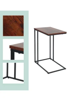 Beistelltisch in Schwarz/ Braun - (B)50 x (H)64 x (T)35 cm