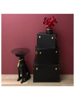 Beistelltisch in Schwarz - (H)66 x Ø 40 cm