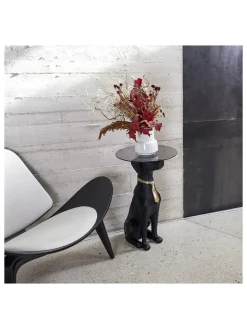 Beistelltisch in Schwarz - (H)66 x Ø 40 cm