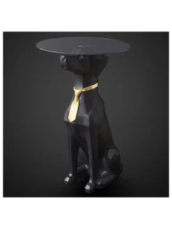 Beistelltisch in Schwarz - (H)66 x Ø 40 cm