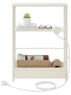 Beistelltisch in Weiß - (B)45 x (H)58 x (T)18 cm