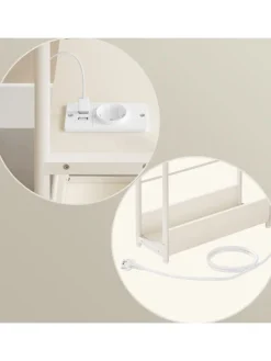 Beistelltisch in Weiß - (B)45 x (H)58 x (T)18 cm