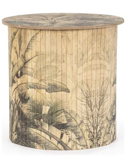 Beistelltisch ''Nariko'' in Creme/ Schwarz - (H)40 x Ø 40 cm