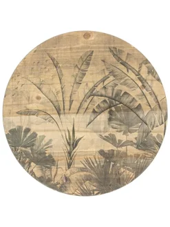 Beistelltisch ''Nariko'' in Creme/ Schwarz - (H)40 x Ø 40 cm