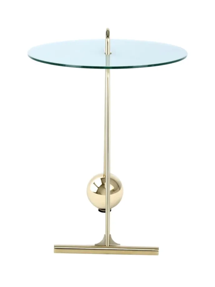 Beistelltisch Pendulum in gold - weiß