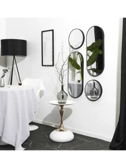 Beistelltisch ''Portobello'' in Weiß/ Gold - (H)54 - Ø 38 cm