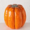 Beistelltisch "Pumpkin" in Orange - (H)42 x Ø 40 cm