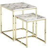 Beistelltisch "SV59799" in Weiß / Weiß / Gold