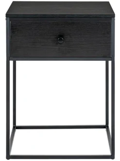 Beistelltisch "Vita" in Schwarz - (B)55 x (H)40 x (T)40 cm