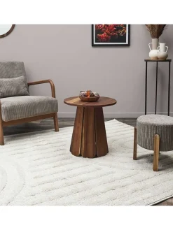 Beistelltisch "Will" in Braun - (H)45 x Ø 45 cm