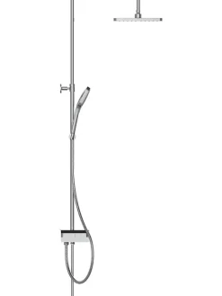 Überkopfbrauseset "Blueperl" in Chrom/ Schwarz