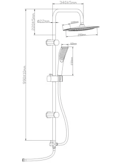 Überkopf-Brauseset "Easy Fresh" in Chrom